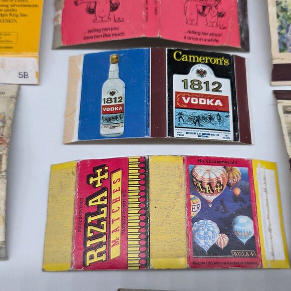 Vintage Mixed Lot of 9 Matches Box Collection Love Is 84 Olympic Vodka Animals - Picture 6 of 8